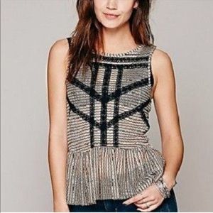 NWOT Free People Peplum Top